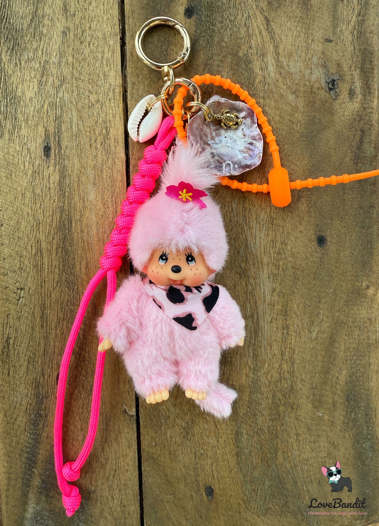 Taschenanhänger Bag Charm Monchhichi rosa Sealover - LIMITIERT - LoveBandit