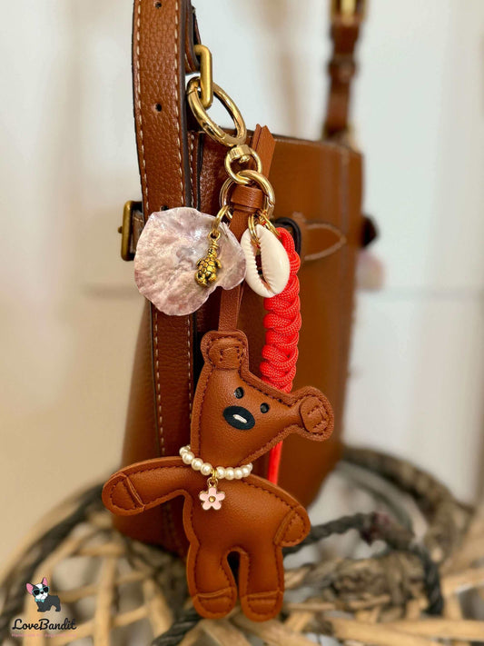 Taschenanhänger Bag Charm "Urlaubär" Pearlmutt & Muschel LoveBandit