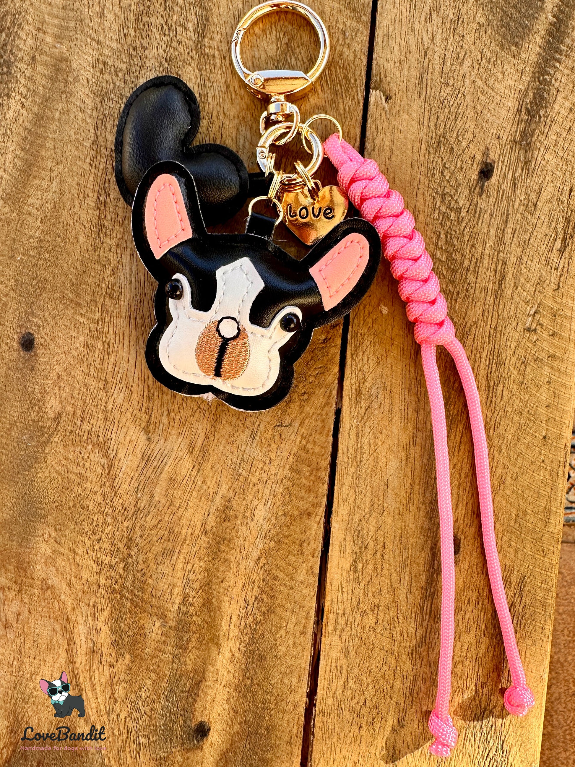 Taschenanhänger Bag Charm Französische Bulldogge Schwarz - LoveBandit