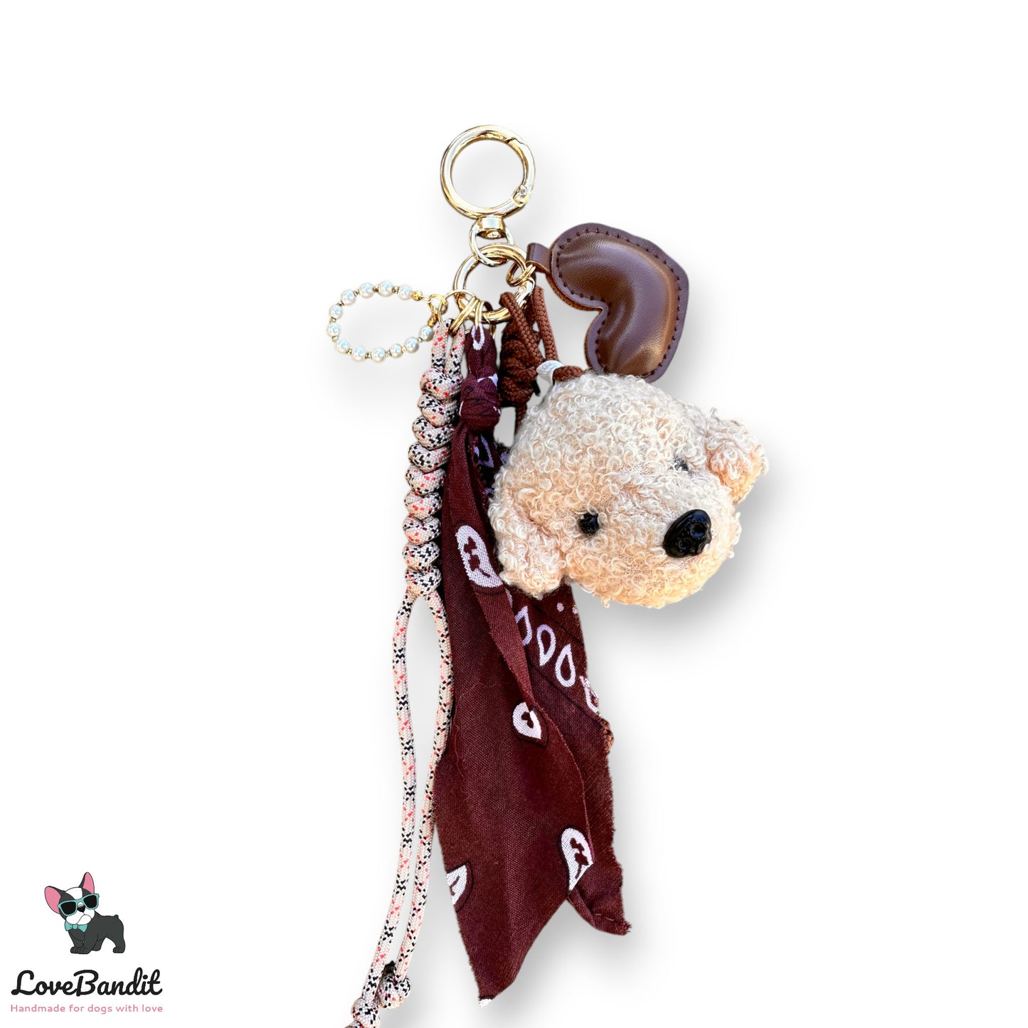 Taschenanhänger Bag Charm Doodle Poodle, Seil