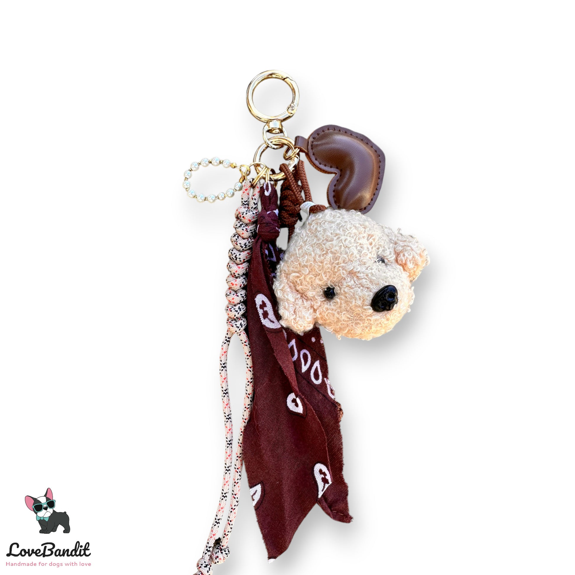 Taschenanhänger Bag Charm Doodle Poodle, Seil