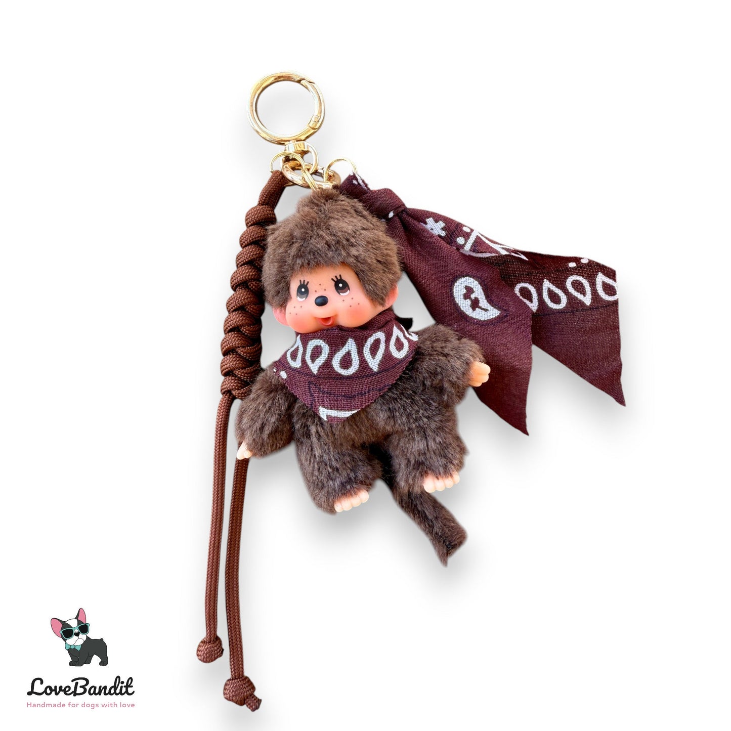 Taschenanhänger Bag Charm Monchhichi - RARITÄT - Bandana LoveBandit