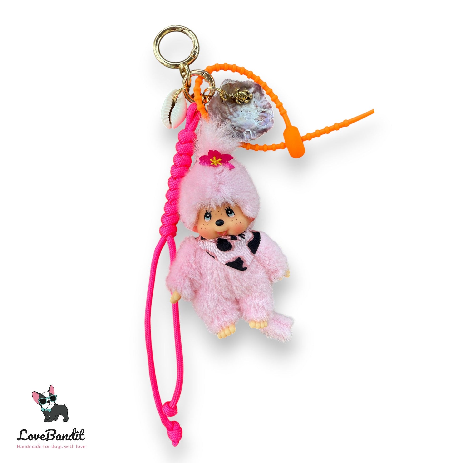 Taschenanhänger Bag Charm Monchhichi rosa Sealover - LIMITIERT - LoveBandit
