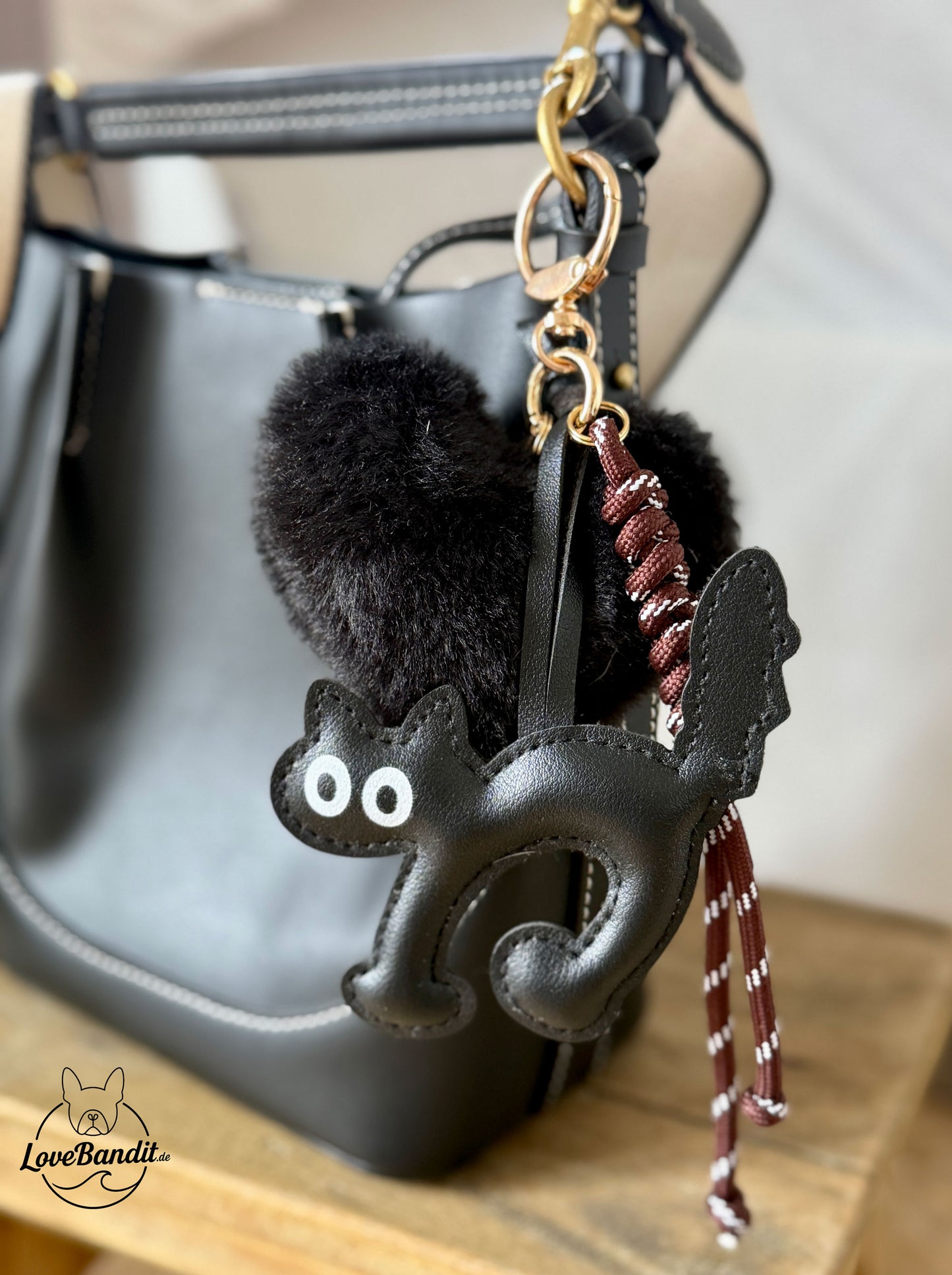 Taschenanhänger Bag Charm Katze Black Cat 