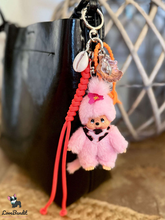 Taschenanhänger Bag Charm Monchhichi rosa Sealover - LIMITIERT - LoveBandit
