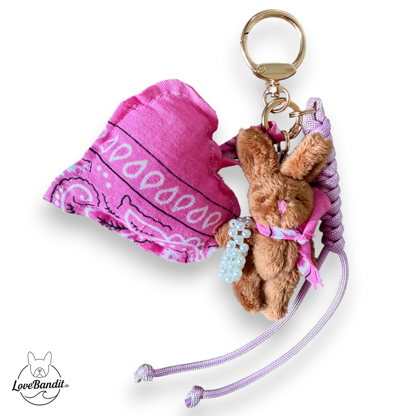 Taschenanhänger Bag Charm Pink Bunny Bling 🌸🐰✨