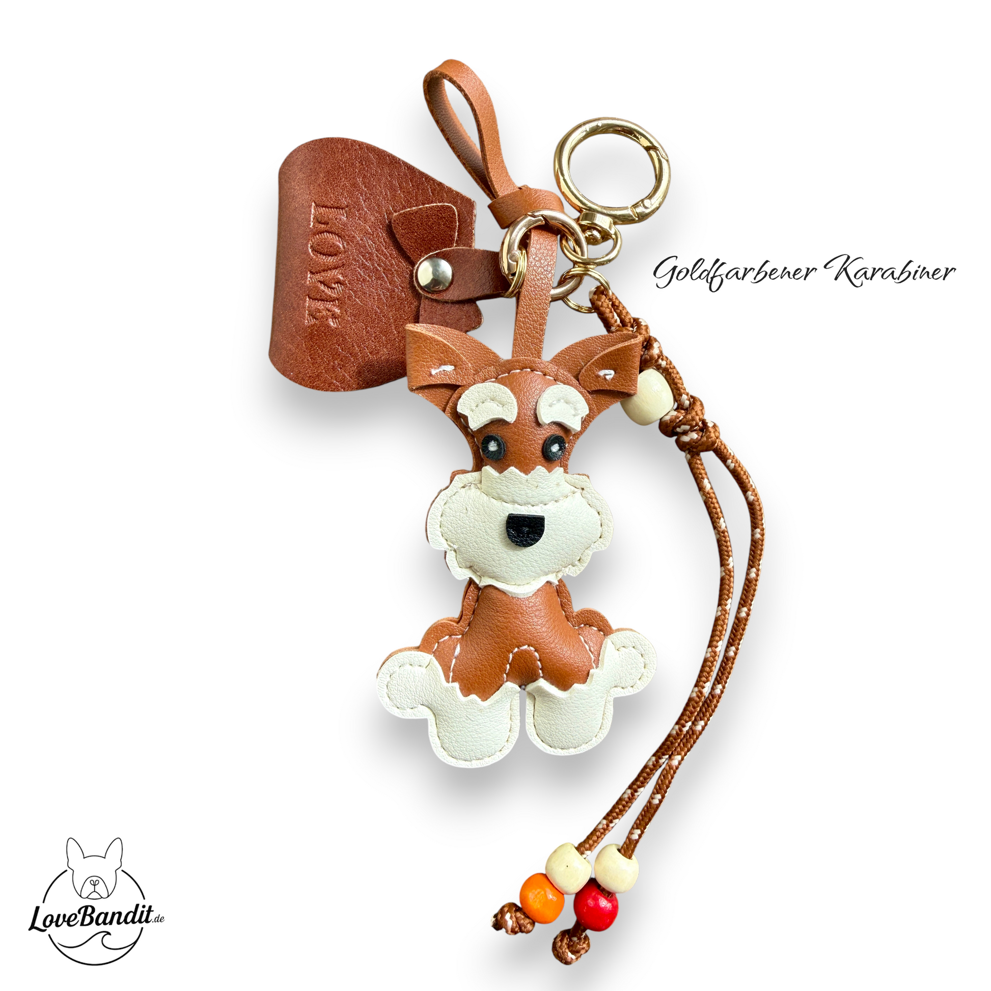 Taschenanhänger Bag Charm Little Schnauzer Love 🐾🤎 LoveBandit