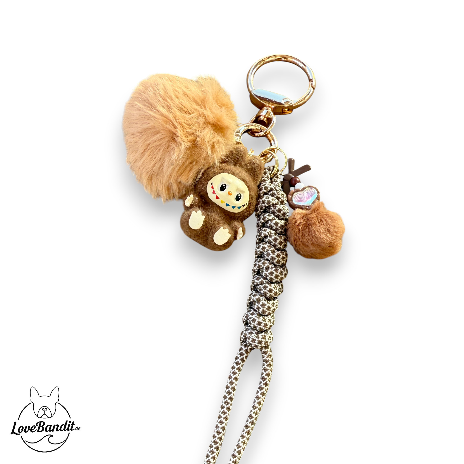 Taschenanhänger Bag Charm – Labubu Lafufu Braun 🤎✨ LoveBandit