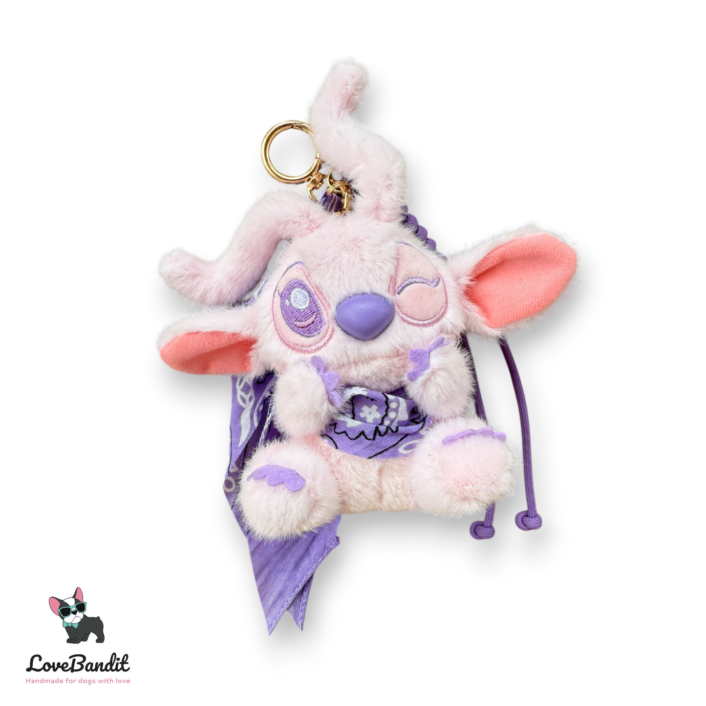 Taschenanhänger Bag Charm Stitch & Angel rosa-LoveBandit