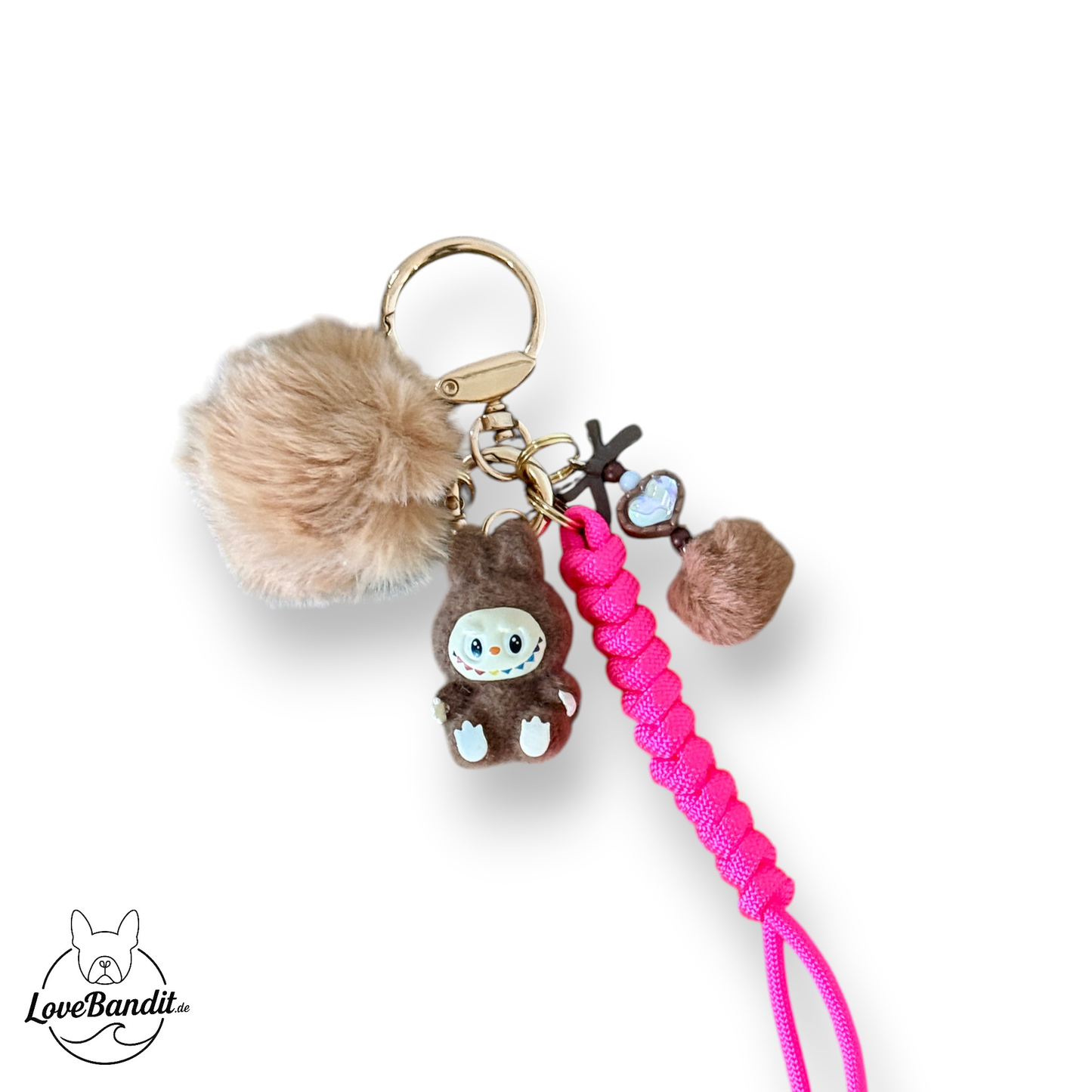 Taschenanhänger Bag Charm Labubu Lafufu Braun LoveBandit