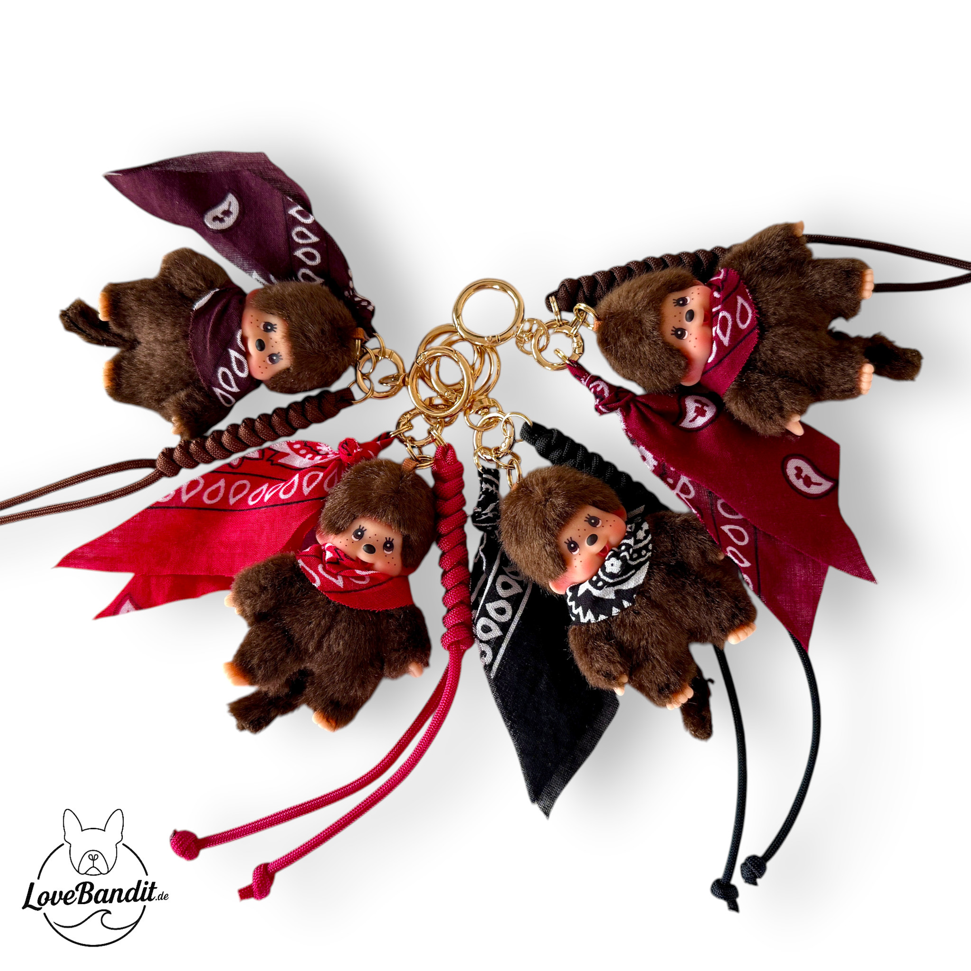 Taschenanhänger Bag Charm Monchhichi - RARITÄT - Bandana LoveBandit
