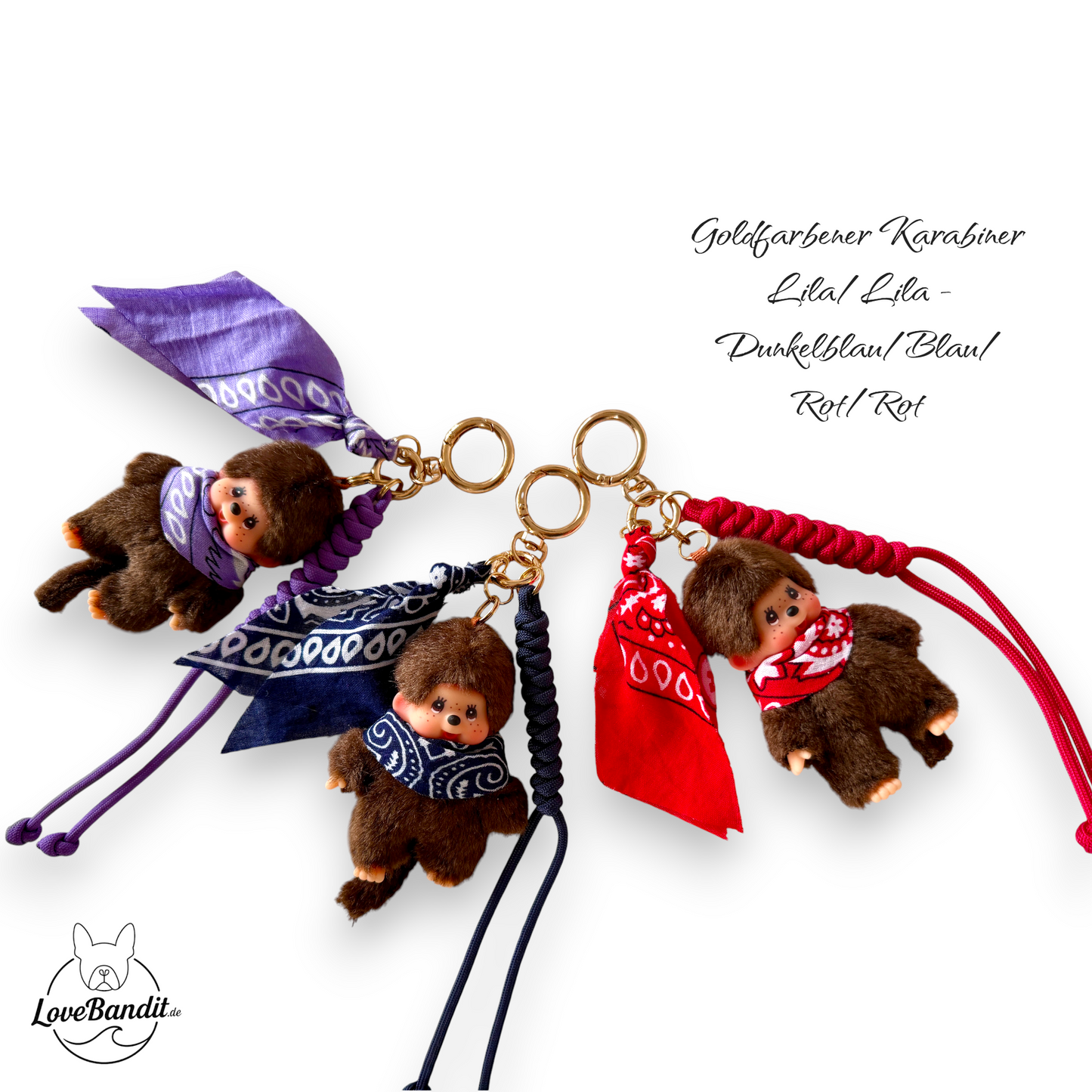Taschenanhänger Bag Charm Monchhichi - RARITÄT - Bandana LoveBandit