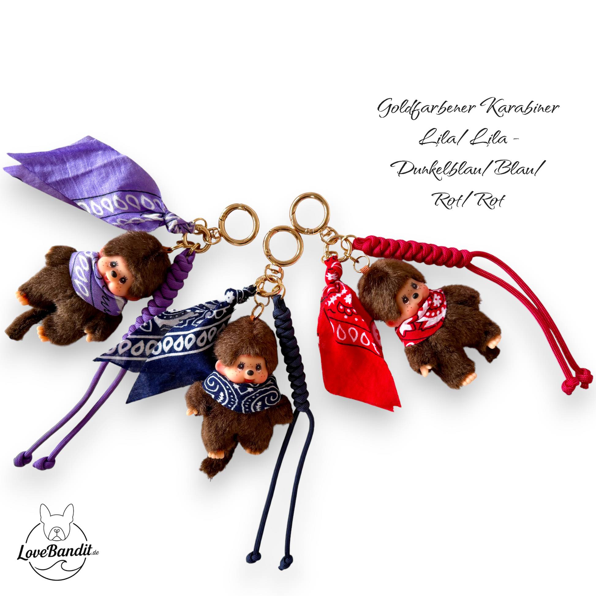 Taschenanhänger Bag Charm Monchhichi - RARITÄT - Bandana LoveBandit