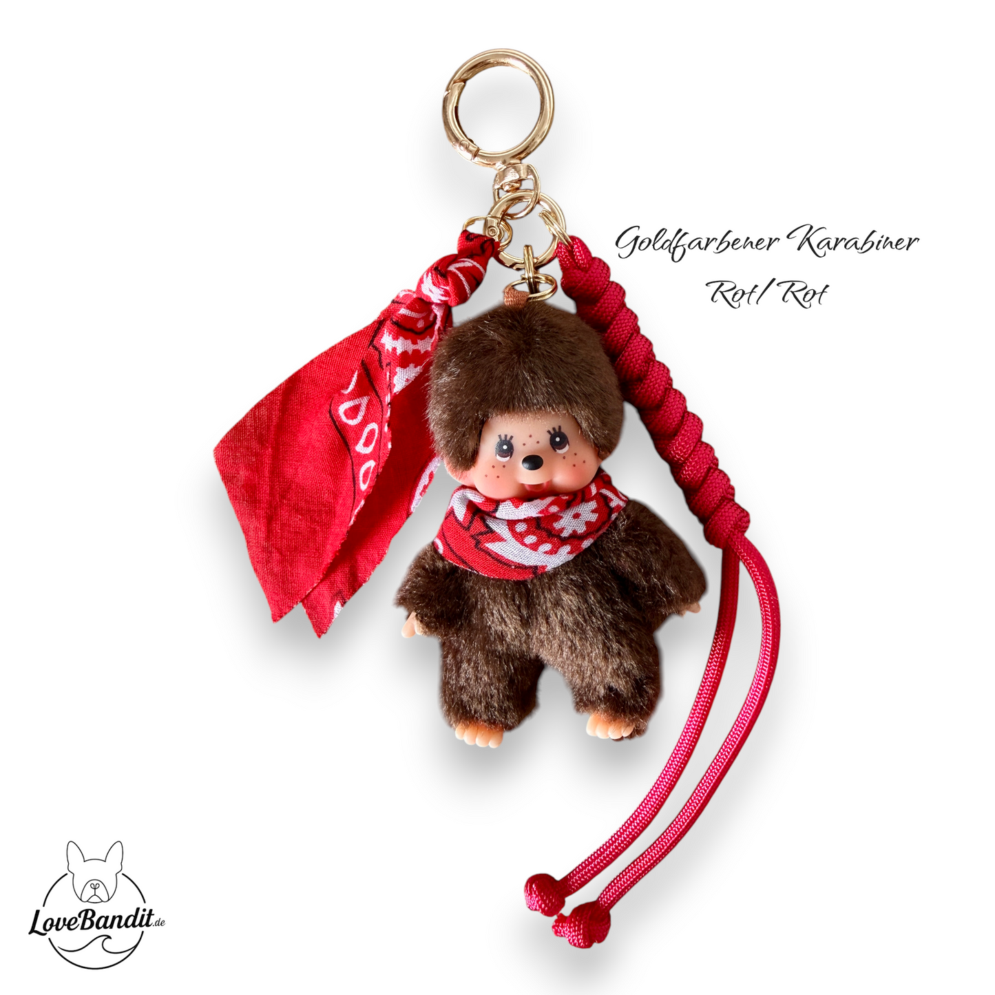 Taschenanhänger Bag Charm Monchhichi - RARITÄT - Bandana LoveBandit
