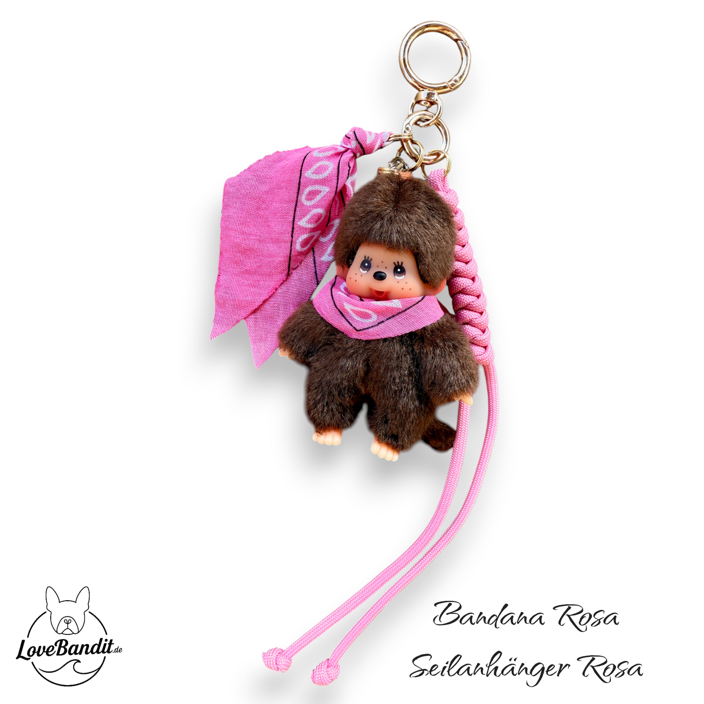 Taschenanhänger Bag Charm Monchhichi - RARITÄT - Bandana LoveBandit