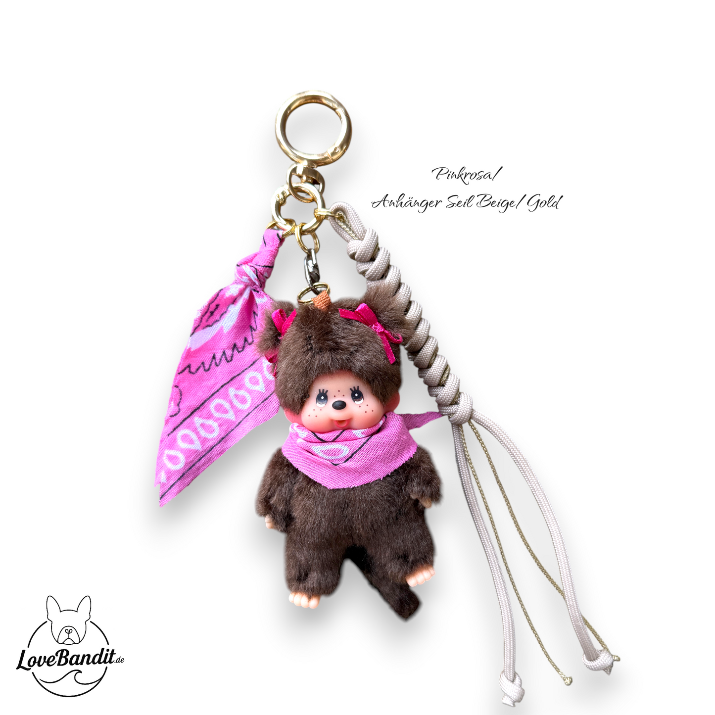 Taschenanhänger Bag Charm Monchhichi Pink - RARITÄT LoveBandit