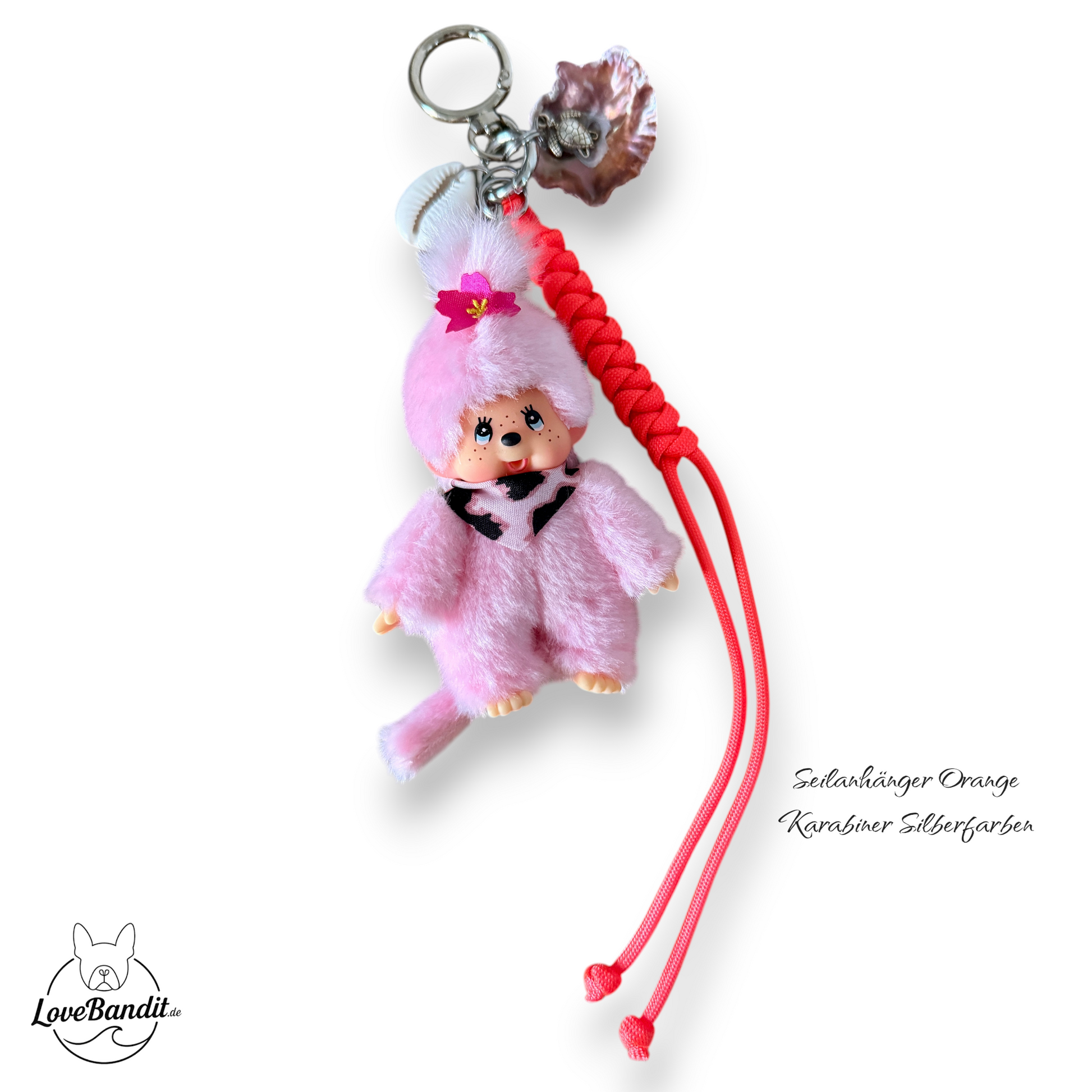 Taschenanhänger Bag Charm Monchhichi rosa Sealover - LIMITIERT - LoveBandit