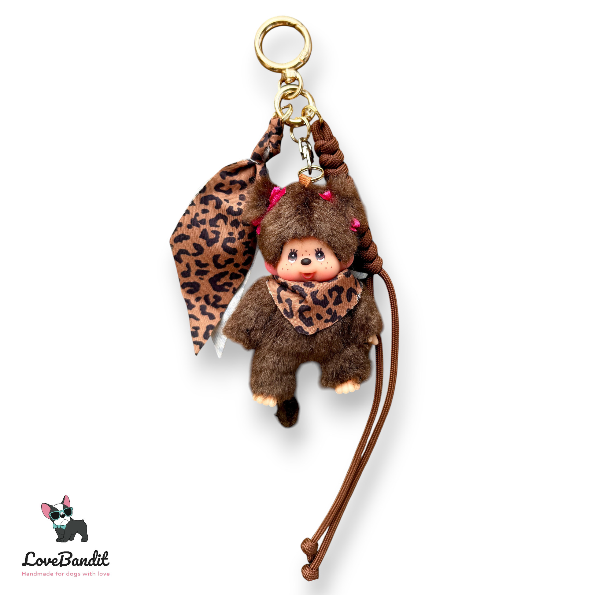 Taschenanhänger Bag Charm Monchhichi Leo braun - RARITÄT - LoveBandit