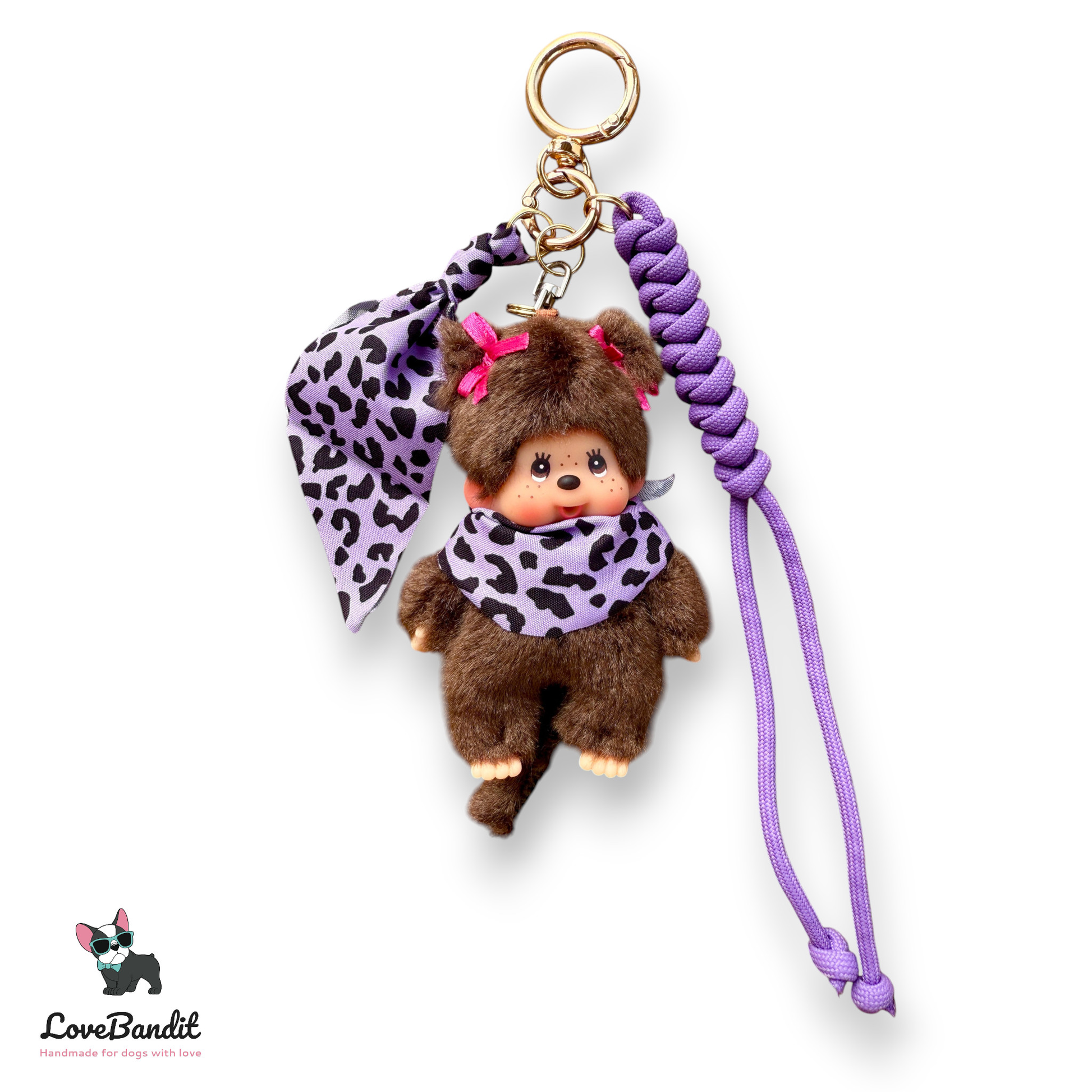Taschenanhänger Bag Charm Monchhichi Leo lila - RARITÄT - LoveBandit