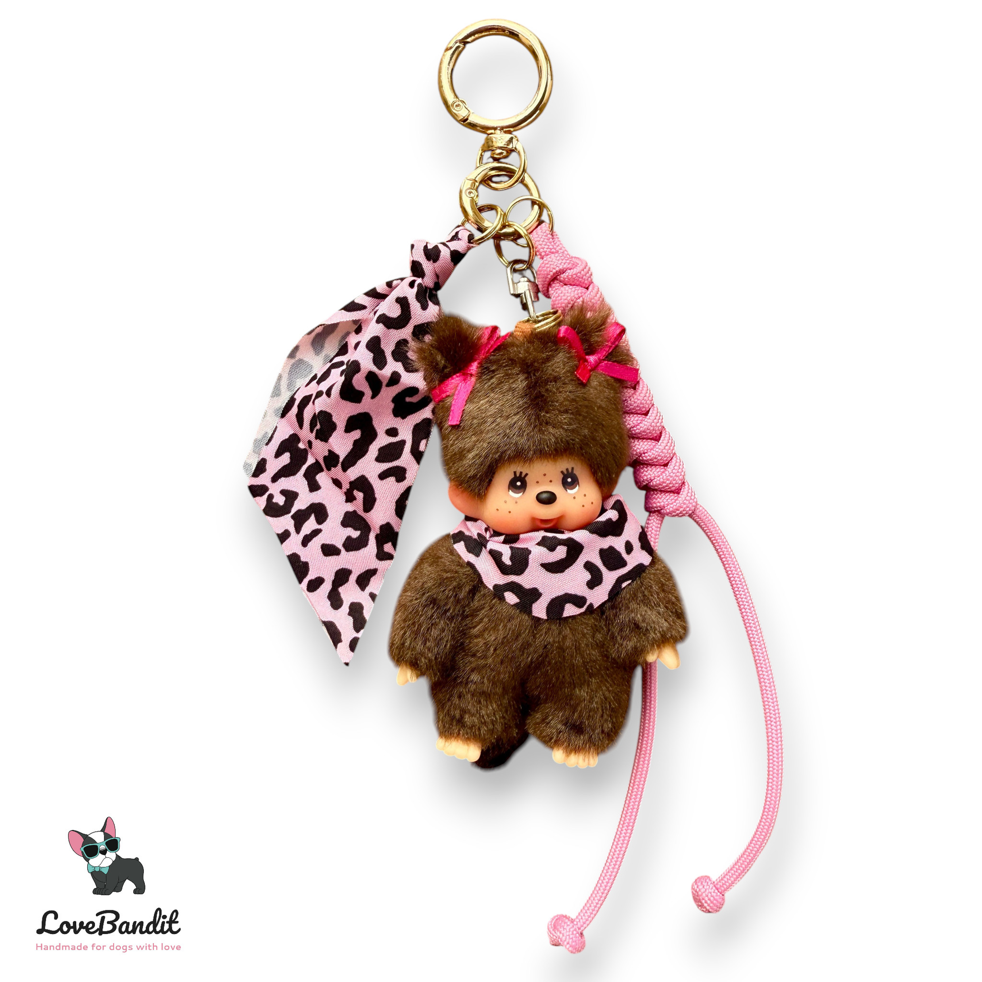 Taschenanhänger Bag Charm Monchhichi Leo pink rosa - RARITÄT - LoveBandit