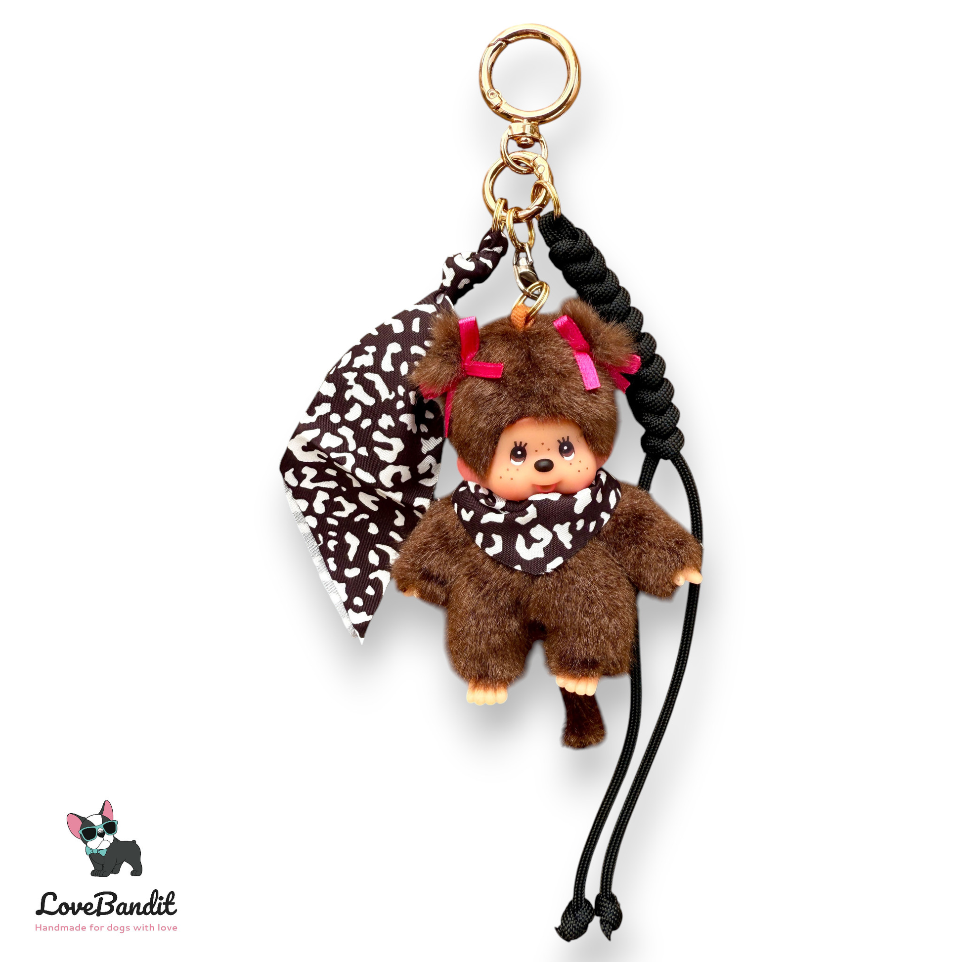 Taschenanhänger Bag Charm Monchhichi Leo schwarz - RARITÄT - LoveBandit