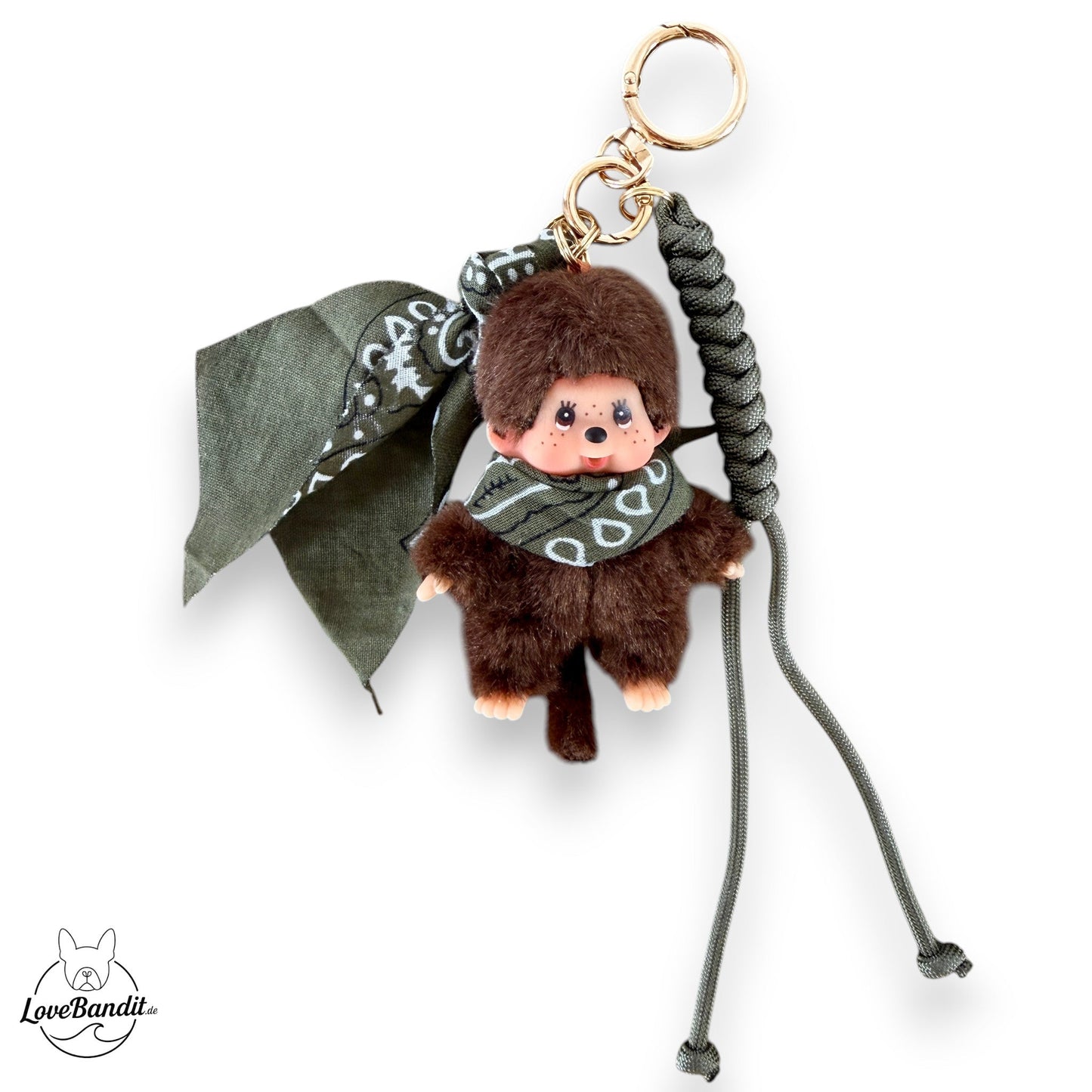 Taschenanhänger Bag Charm Monchhichi - RARITÄT - Bandana LoveBandit
