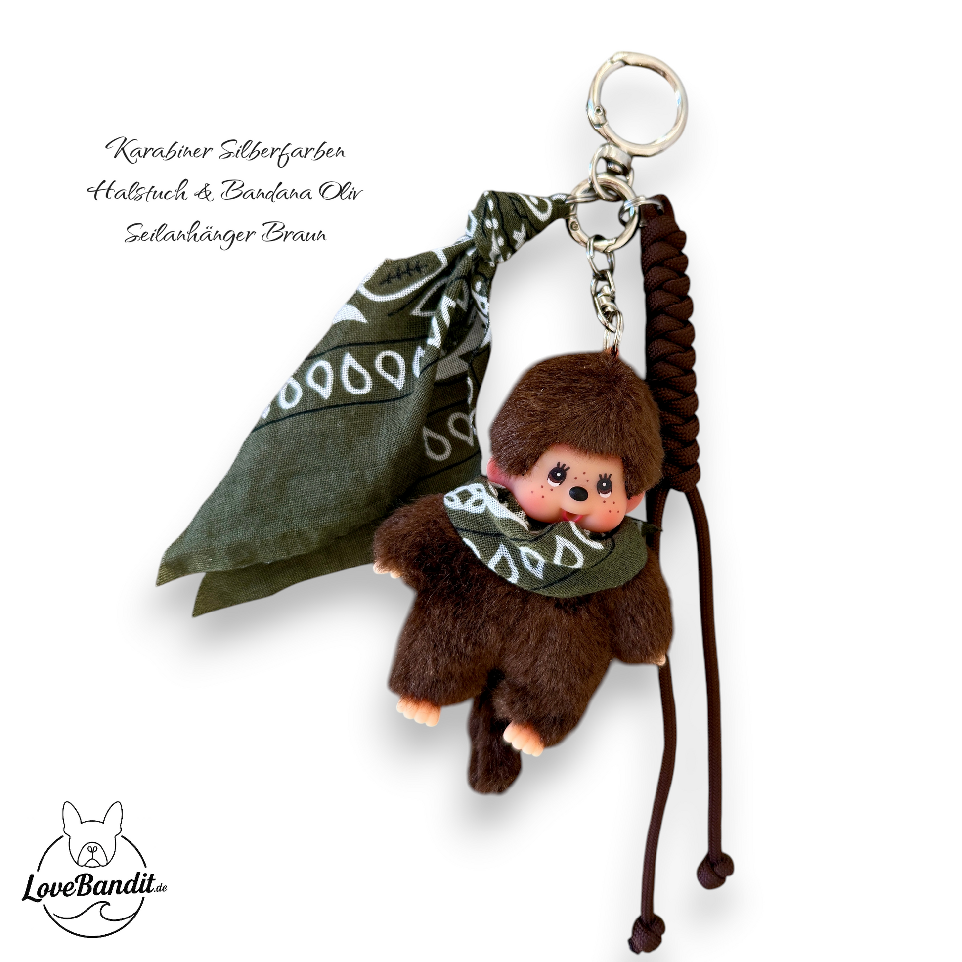 Taschenanhänger Bag Charm Monchhichi - RARITÄT - Bandana LoveBandit