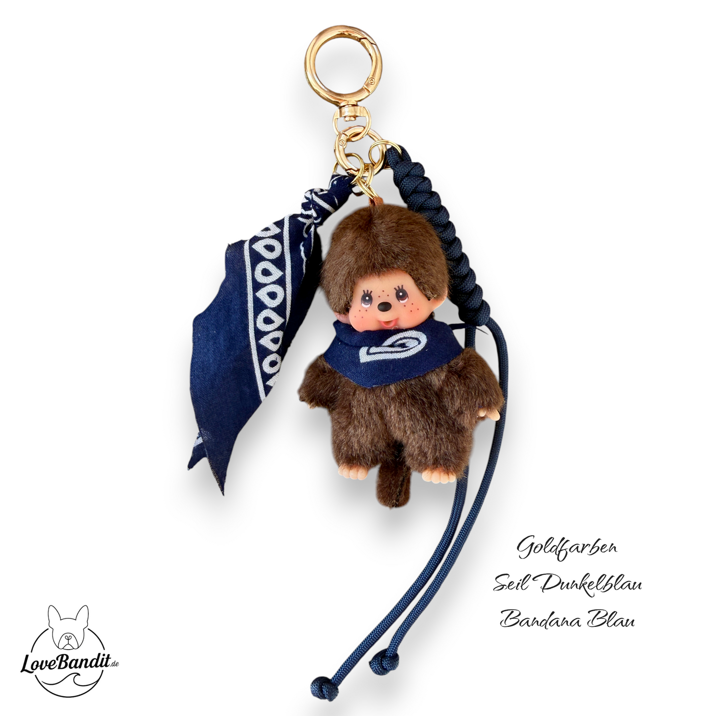 Taschenanhänger Bag Charm Monchhichi - RARITÄT - Bandana LoveBandit