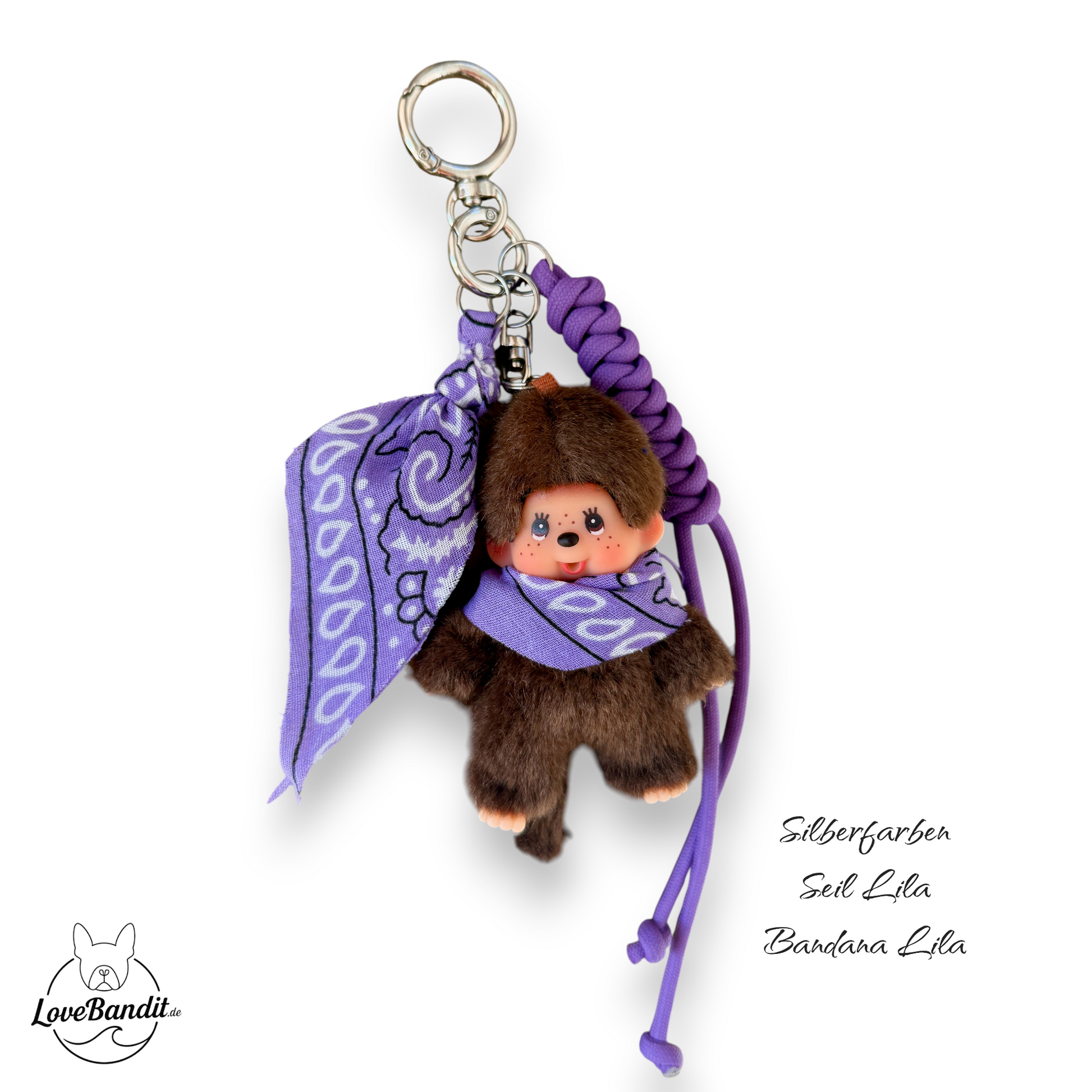 Taschenanhänger Bag Charm Monchhichi - RARITÄT - Bandana LoveBandit