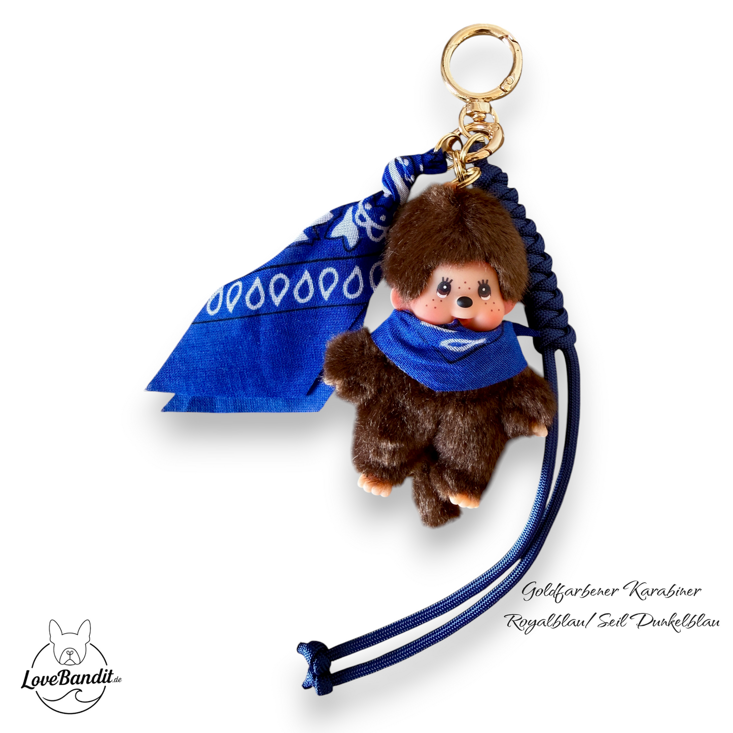 Taschenanhänger Bag Charm Monchhichi - RARITÄT - Bandana LoveBandit