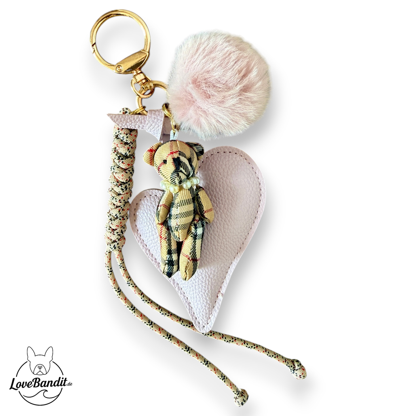 Taschenanhänger Bag Charm Little Teddy Love Tartan 🤍🧸✨