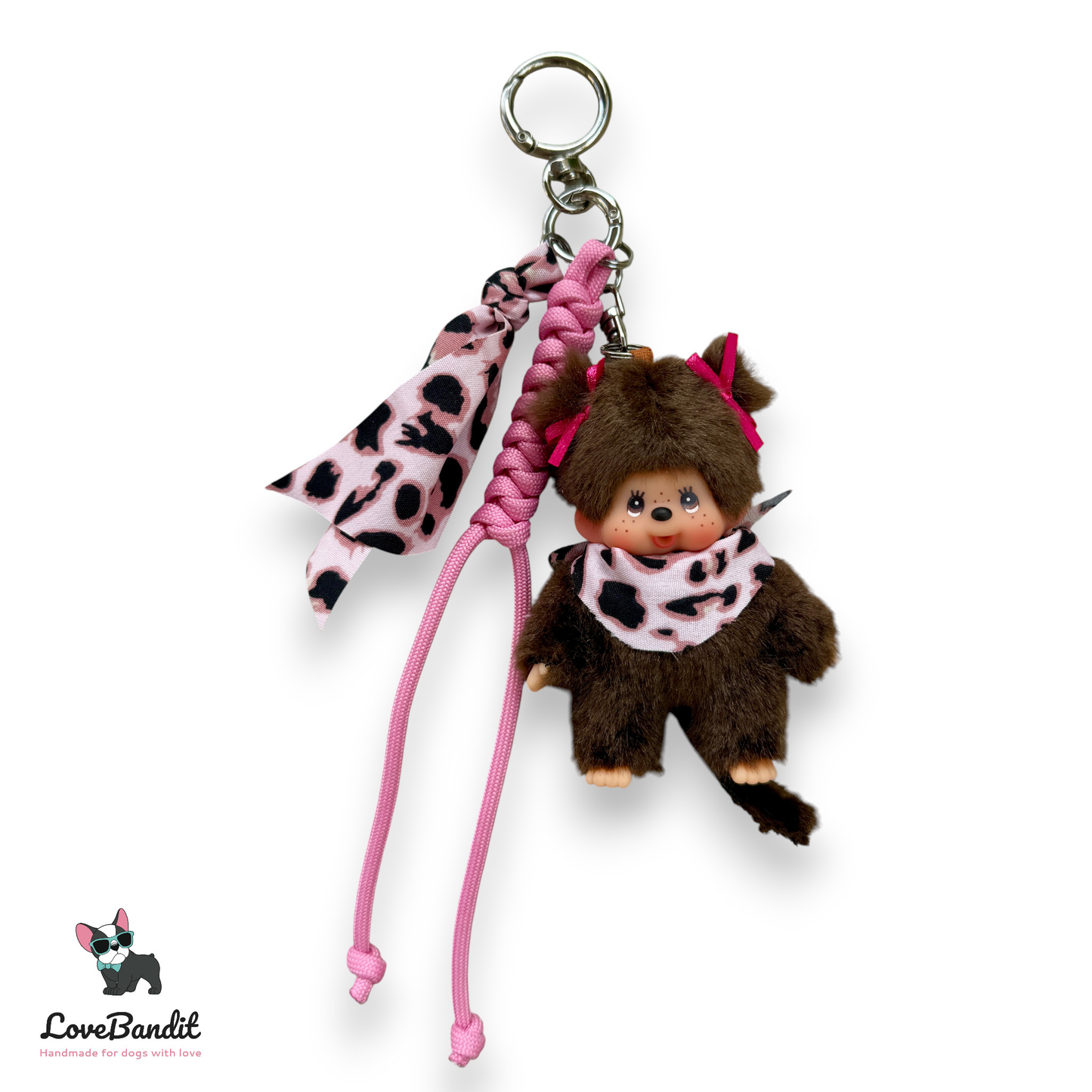 Taschenanhänger Bag Charm Monchhichi Leo rosé - RARITÄT - LoveBandit