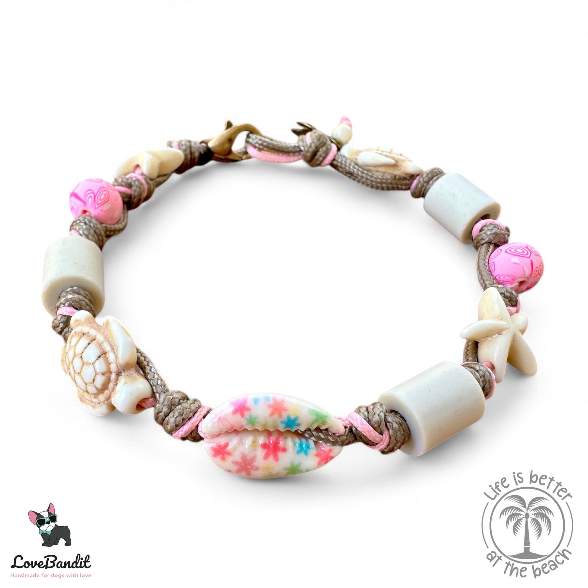 EM-Keramik Halsband Zeckenhalsband "MAUI Girl" Pink Lovebandit