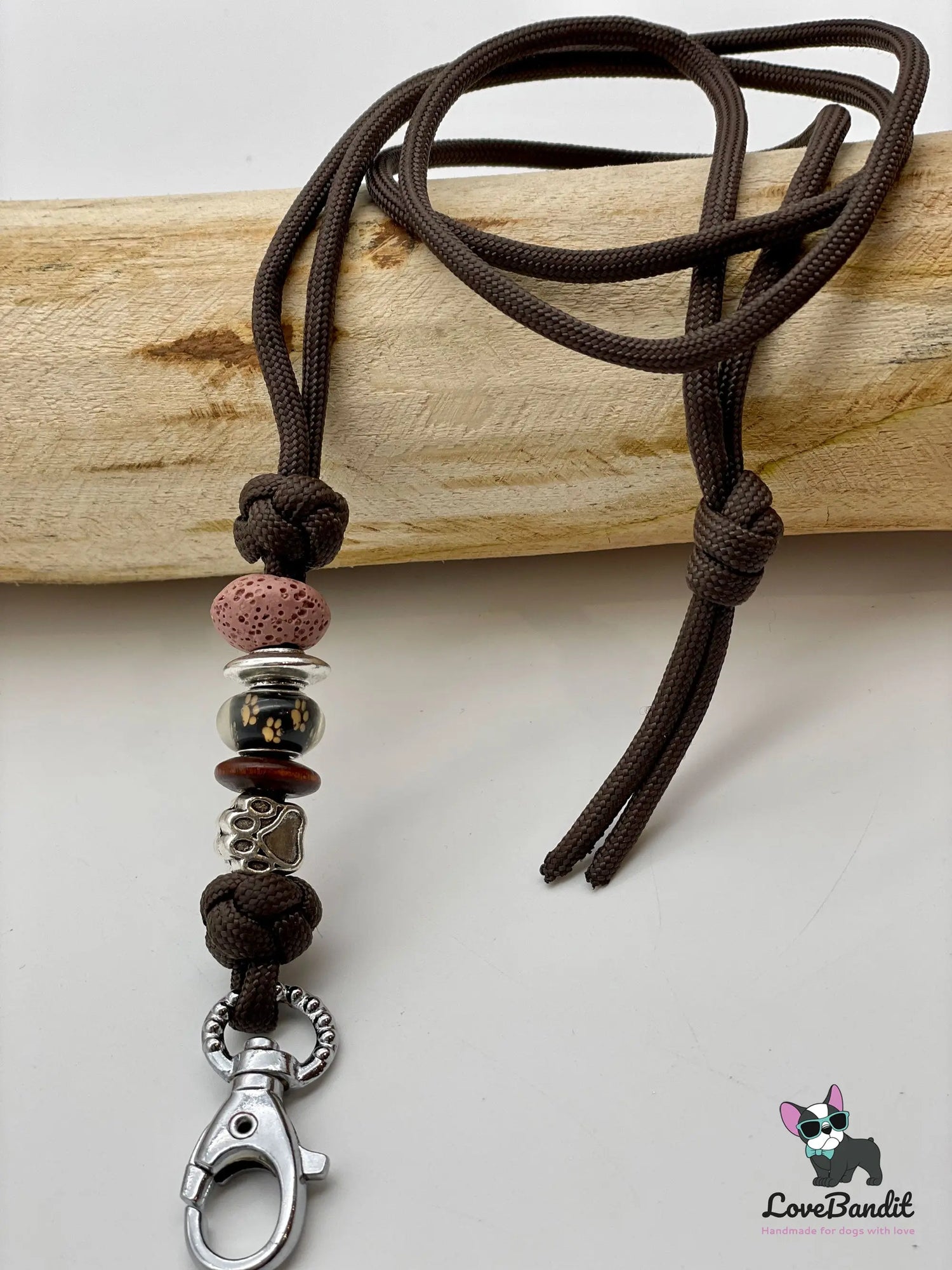 Hundepfeifenband "Lava" aus Paracord Braun Lovebandit