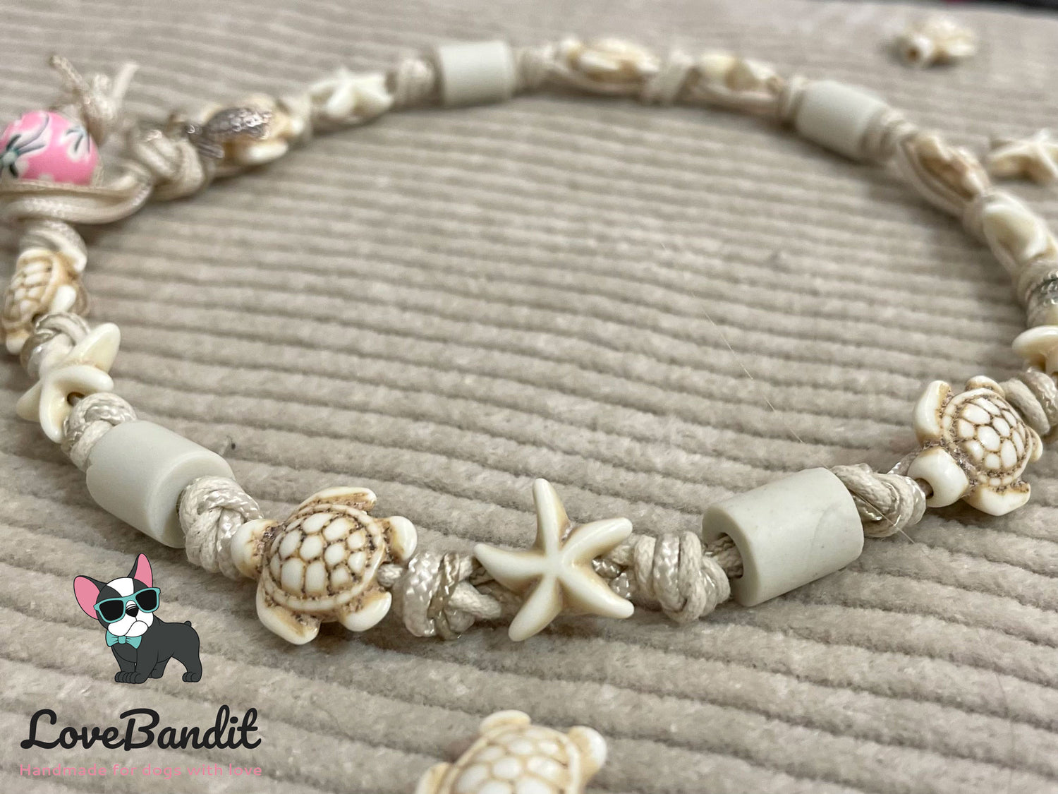 EM Keramik Hundehalsband "Boho Dog" (cremefarben) LoveBandit