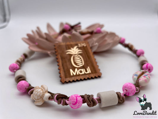 EM Keramik Halsband "MAUI Girl" Pink (Pink Natur) Lovebandit